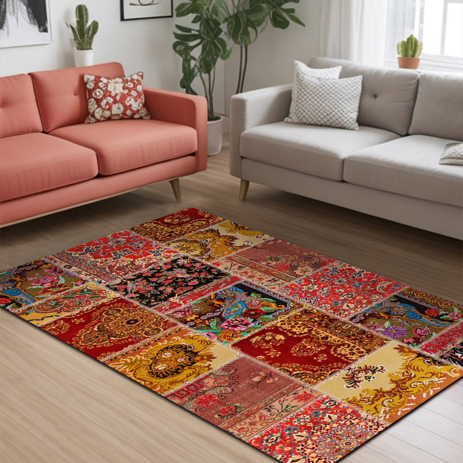 SILENA Bedruckter Teppich Chenille-Druck Maschinell Hergestellt